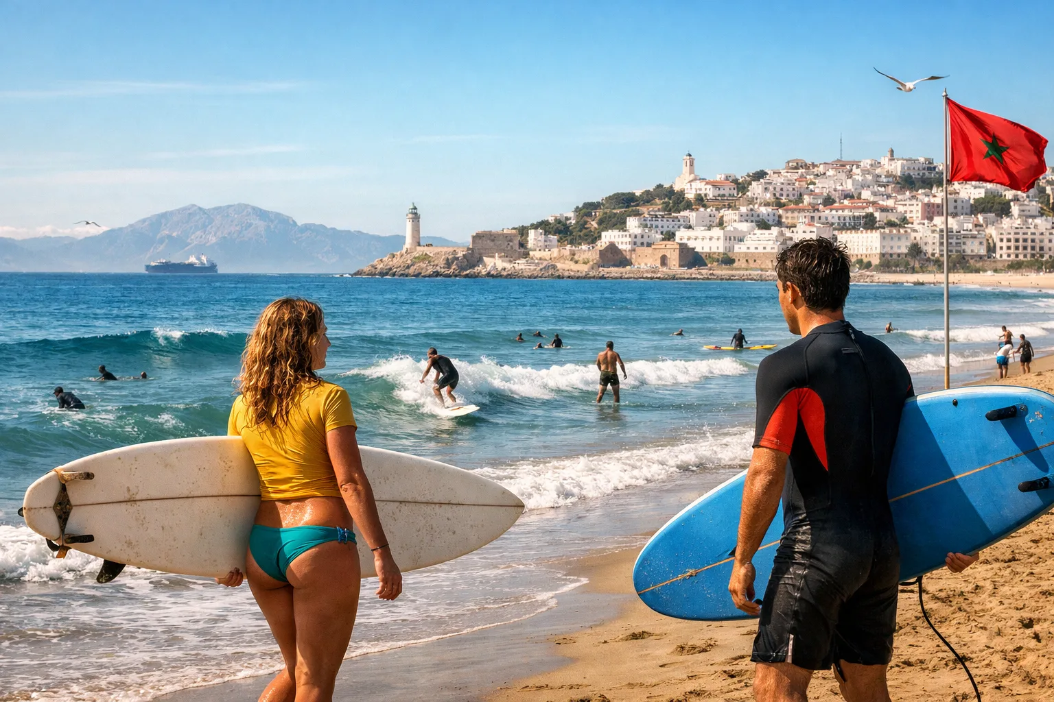 Can you surf in Tangier Morocco in summer 2026