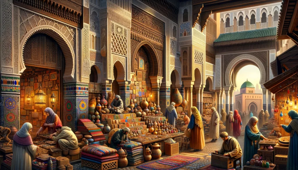 What is the traditional art in Morocco?